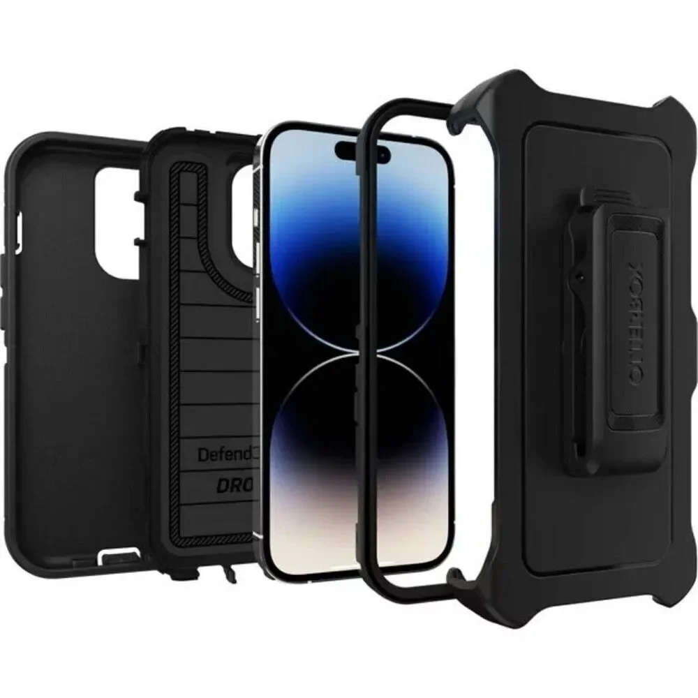 New Otter Box Defender Pro Series IPhone 14 Pro Protection Mafsafe Black Case